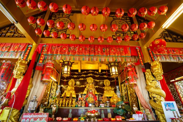 Celebration of the Chinese new year in the temple Saphan Hin — Stock Photo, Image