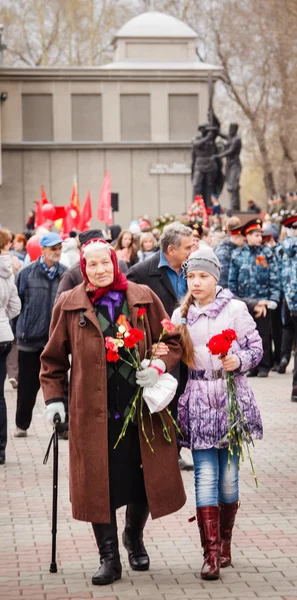 Feier "ein Tag des Sieges 9maya", festliche Zähmung, festliche Parade — Stockfoto