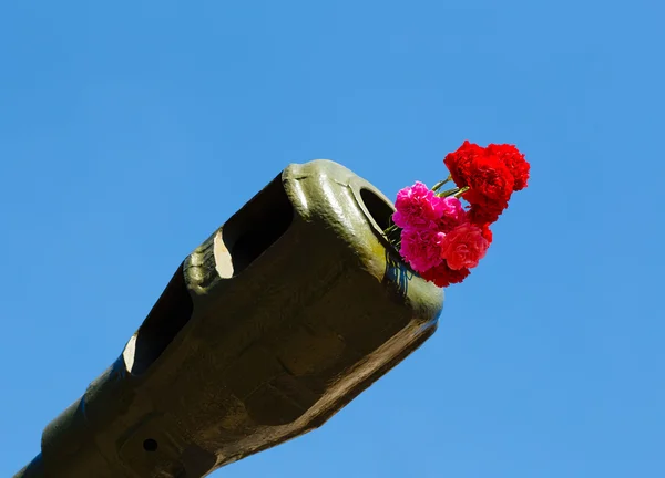 çiçekler bir silah gövde