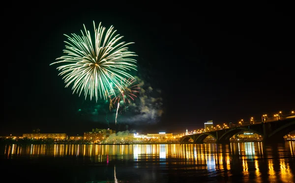 Celebracja fajerwerki "dzień zwycięstwa" — Zdjęcie stockowe