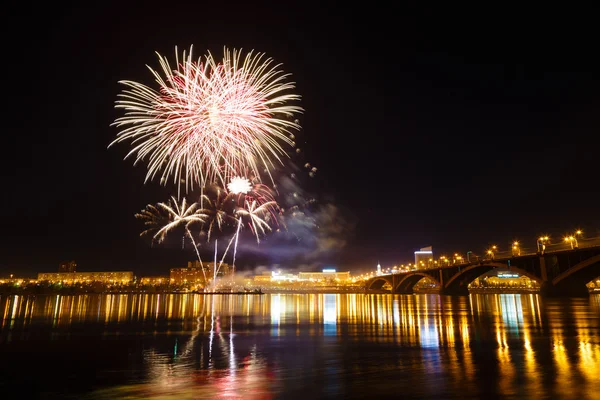 Fireworks firande "Segerdagen" — Stockfoto