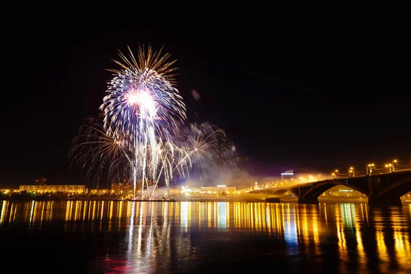 Celebracja fajerwerki "dzień zwycięstwa" — Zdjęcie stockowe