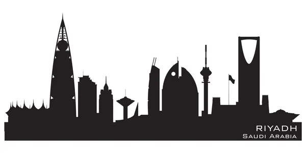 Riad Arabia Saudita ciudad skyline vector silueta — Vector de stock