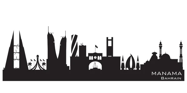 Manama Bahrain Stadt Skyline Vektor Silhouette — Stockvektor