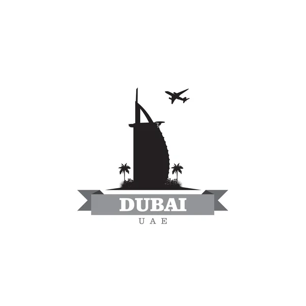 Dubai-Uae stad symbool vectorillustratie — Stockvector