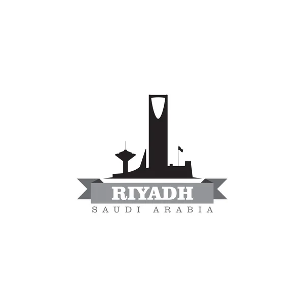 利雅得沙特阿拉伯城市符号矢量图 — 图库矢量图片