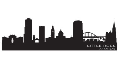 Little Rock Arkansas şehir manzarası vektör siluet