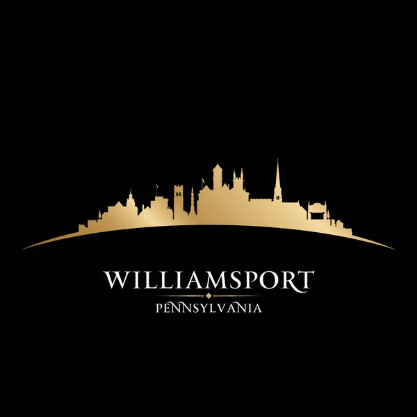 Williamsport Pennsylvania City Skyline Silhouette Vector Illustration — Stock Vector