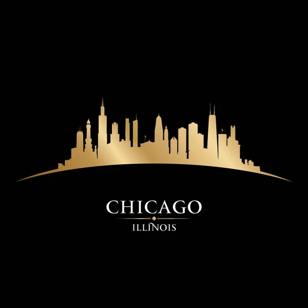 Chicago Illinois Silhouette Horizon Ville Illustration Vectorielle — Image vectorielle