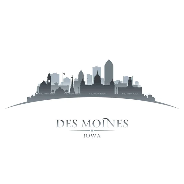 Des Moines Iowa Város Körvonalai Vektorillusztráció — Stock Vector