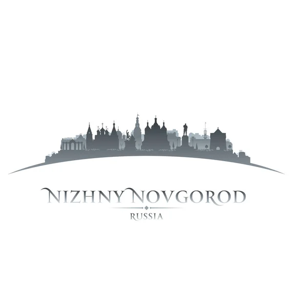 Nizjni Novrogod Rusland Stad Skyline Silhouet Vectorillustratie — Stockvector