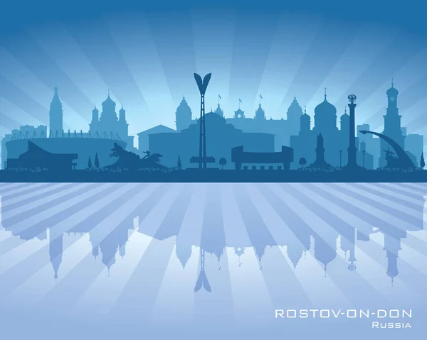 Rostov Don Rosja Miasto Panorama Wektor Sylwetka Ilustracja — Wektor stockowy