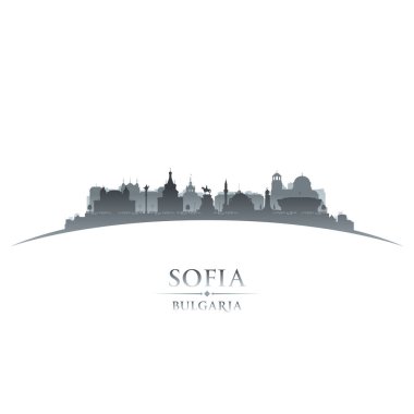 Sofya Bulgaristan 'ın silueti silueti. Vektör illüstrasyonu