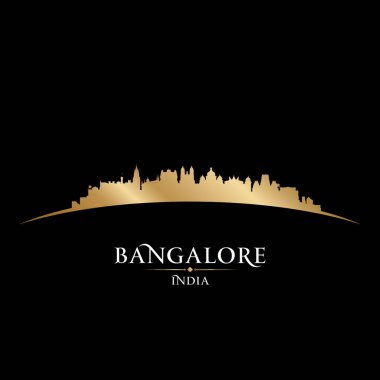 Bangalore India city skyline silhouette. Vector illustration