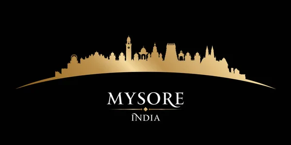 Mysore Silueta Del Horizonte Ciudad India Ilustración Vectorial — Vector de stock
