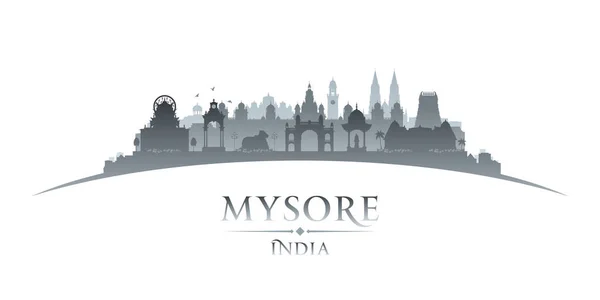 Mysore Indie Sylwetka Panoramy Miasta Ilustracja Wektora — Wektor stockowy