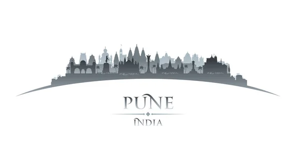 Pune India City Skyline Silhouette Vector Illustration — Stock Vector