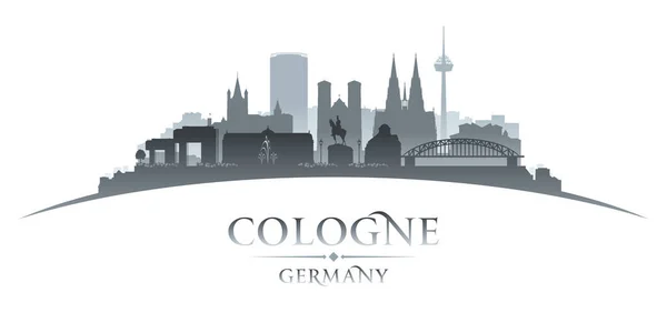 Keulen Duitsland Stad Skyline Silhouet Vectorillustratie — Stockvector