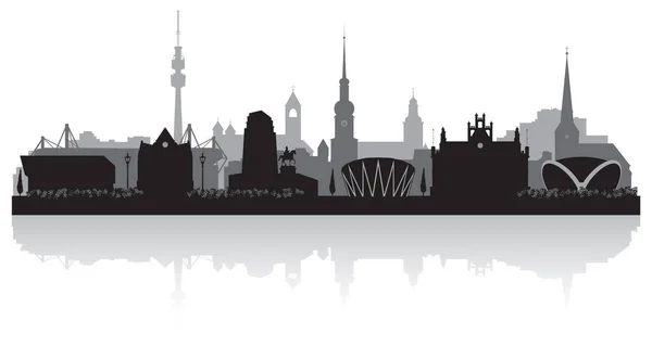 Dortmund Alemania Ciudad Skyline Vector Silueta Ilustración — Vector de stock
