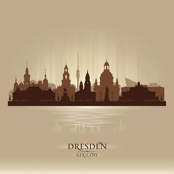 Иллюстрация Векторного Силуэта Города Дрездена — стоковый вектор