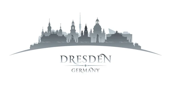 Dresden Alemanha Cidade Skyline Silhueta Ilustração Vetorial — Vetor de Stock