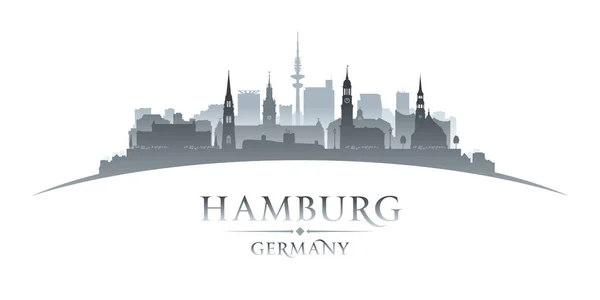 Hamburg Duitsland Stad Skyline Silhouet Vectorillustratie — Stockvector