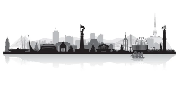 Vladivostok Rusland stad skyline vector silhouet — Stockvector