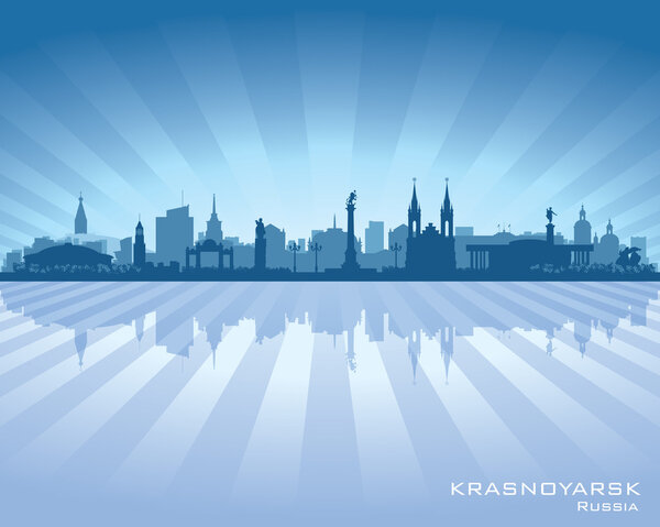 Krasnoyarsk Russia skyline city silhouette