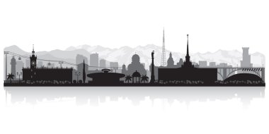 Sochi Russia city skyline vector silhouette clipart