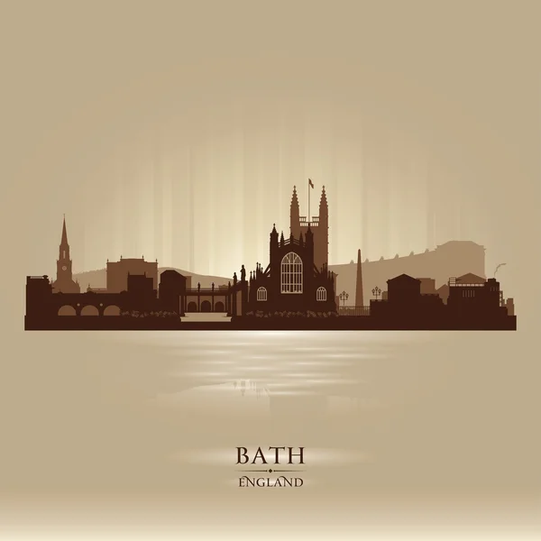 Bain Angleterre silhouette de ville skyline — Image vectorielle