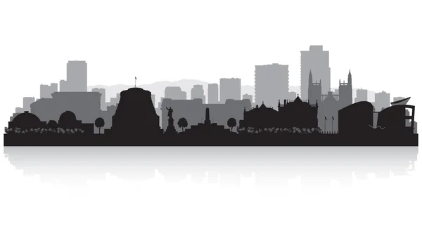 Wellington New Zealand city skyline silhouette — Stock Vector