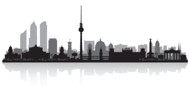 Berlin Almanya şehir manzarası siluet