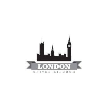 Londra Birleşik Krallık şehir simge vektör çizim