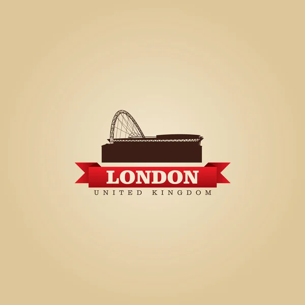 ロンドン王国都市シンボル ベクトル図 — ストックベクタ