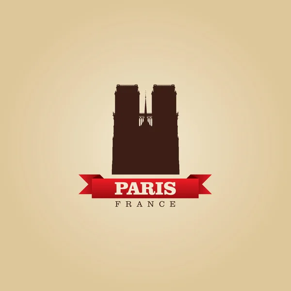 París Francia símbolo de la ciudad vector ilustración — Vector de stock