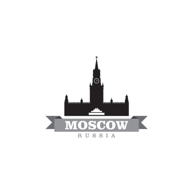 Moskova Rusya şehir simge vektör çizim