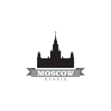 Moskova Rusya şehir simge vektör çizim