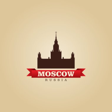 Moskova Rusya şehir simge vektör çizim