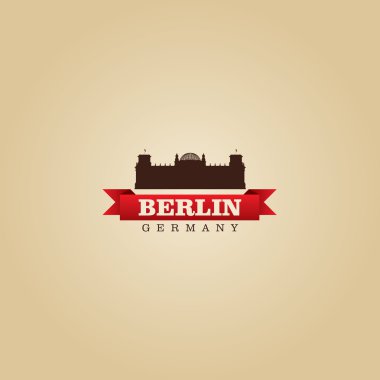 Berlin Almanya şehir simge vektör çizim