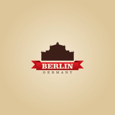 Berlin Almanya şehir simge vektör çizim