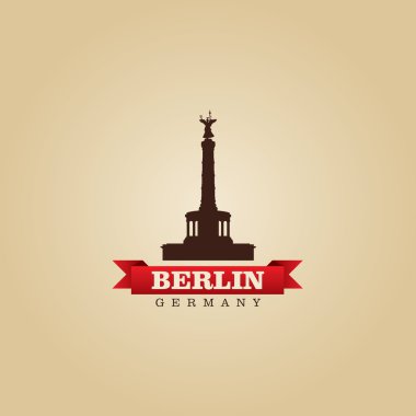Berlin Almanya şehir simge vektör çizim