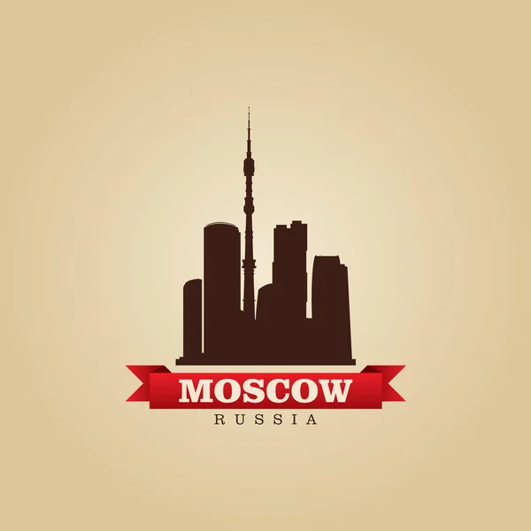 Moskou Rusland stad symbool vectorillustratie — Stockvector