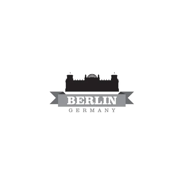 Berlín Alemania ciudad símbolo vector ilustración — Archivo Imágenes Vectoriales