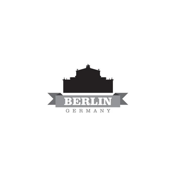 Berlín Alemania ciudad símbolo vector ilustración — Archivo Imágenes Vectoriales