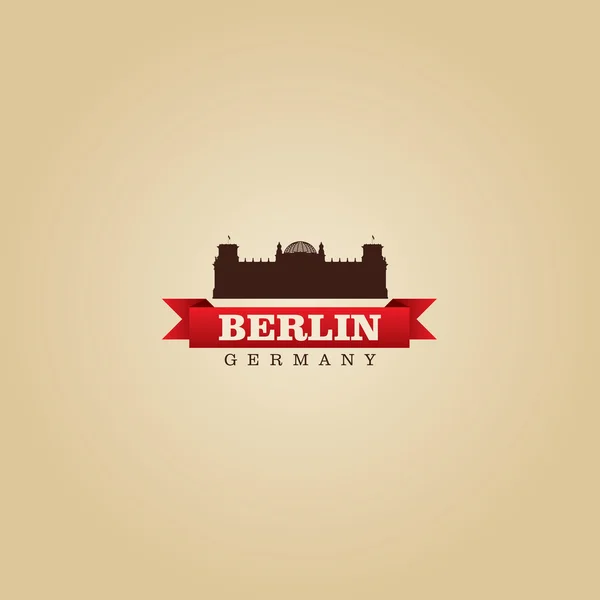 Berlín Alemania ciudad símbolo vector ilustración — Vector de stock