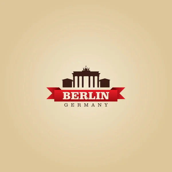 Berlín Alemania ciudad símbolo vector ilustración — Archivo Imágenes Vectoriales