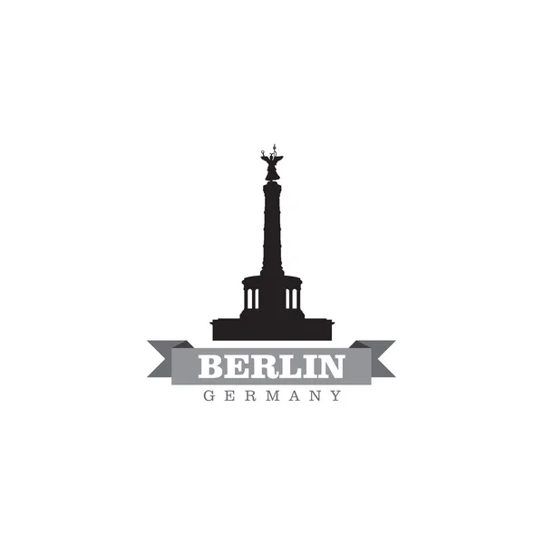 Berlín Alemania ciudad símbolo vector ilustración — Vector de stock