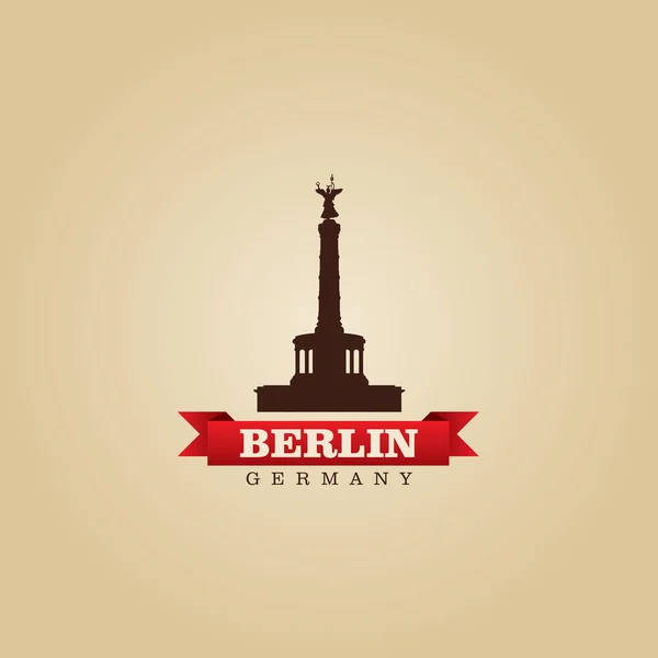 Berlín Alemania ciudad símbolo vector ilustración — Vector de stock