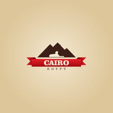 Cairo Egypt şehir simge vektör çizim