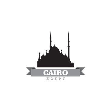 Cairo Egypt şehir simge vektör çizim